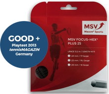 MSV Tennissaite Focus Hex Plus 25 (Haltbarkeit+Spin) schwarz 12m Set